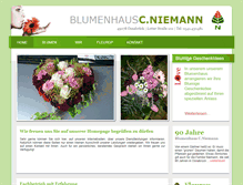 Tablet Screenshot of blumenhaus-niemann.de